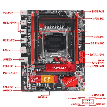 STROJNIK X99 motherboard LGA 2011-3 set komplet Intel xeon E5 4620 V3 CPU procesor DDR4 32 G(4*8G) 2666MHZ RAM Pomnilnika X99-RS9